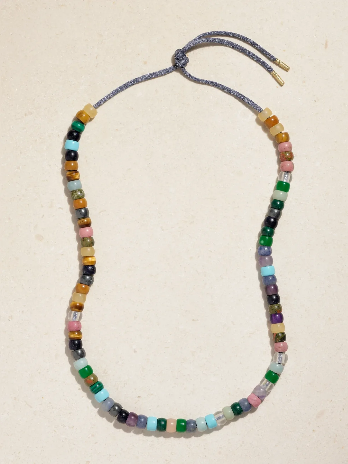 Forte Beads Moonbow 18-Karat Gold and Lurex Multi-Stone Necklace Kit by Carolina Bucci