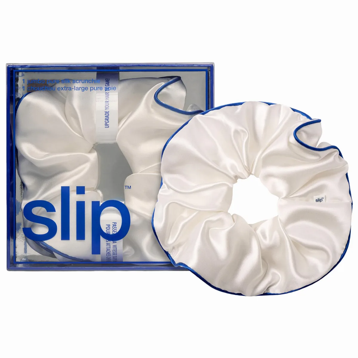 Pure Silk Jumbo Scrunchie in Courtside.64/18 by Slip