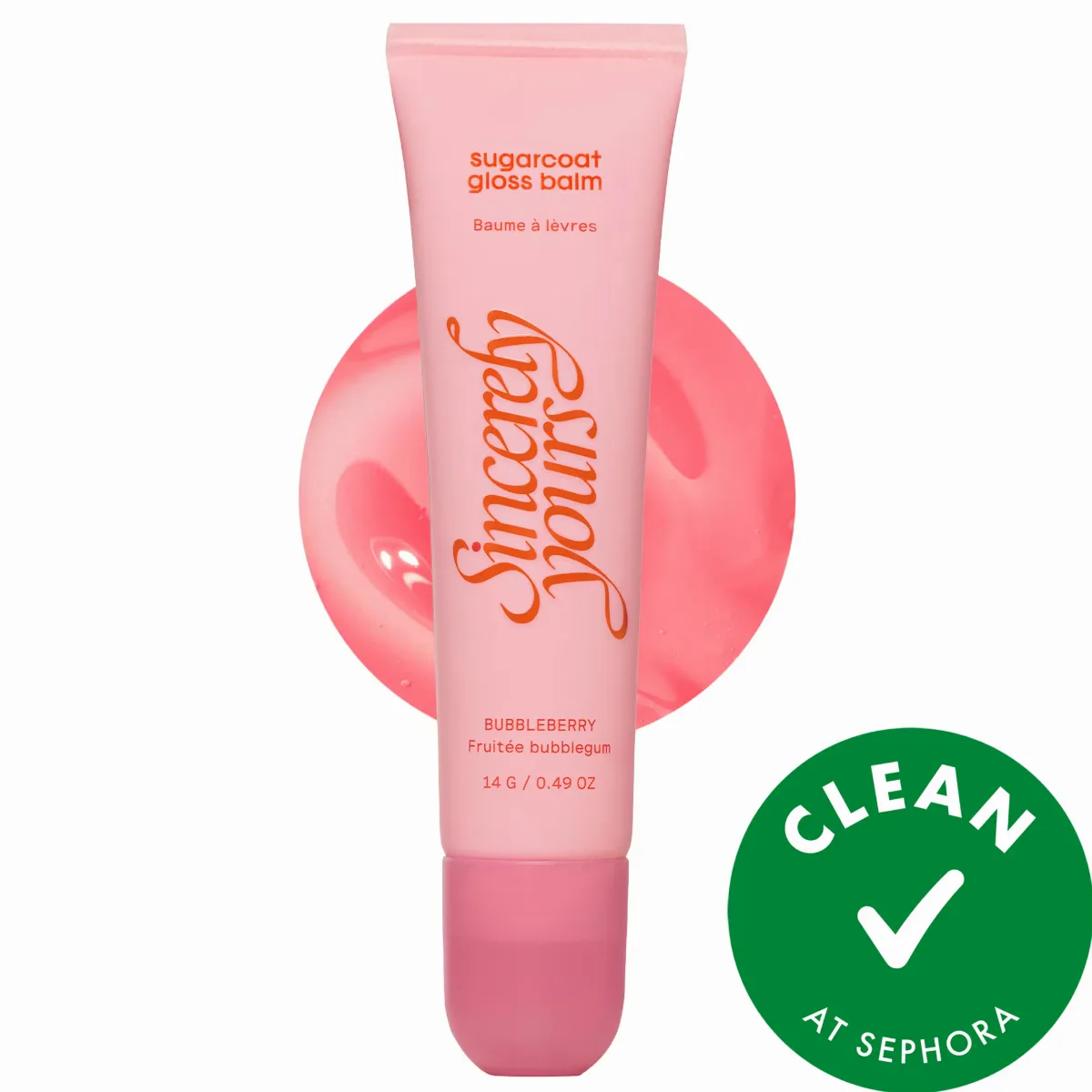 Sugarcoat Gloss Soothing & Hydrating Lip Balm Bubbleberry - Sheer Pink + Fruity Bubblegum Flavor by Sincerely Yours