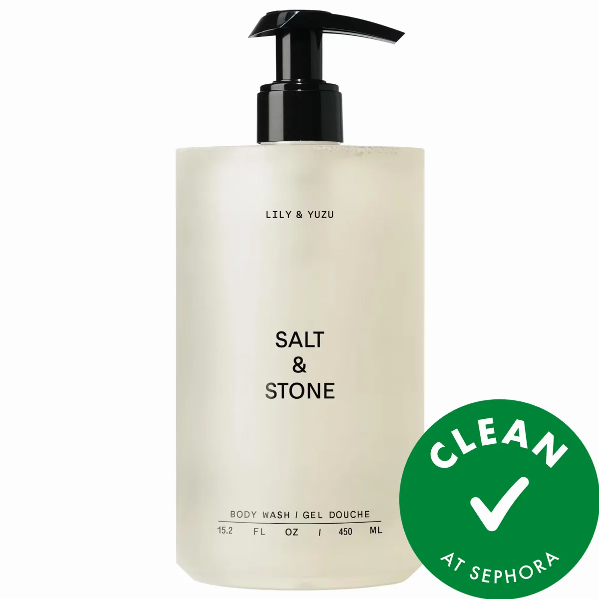 Lily & Yuzu Refillable Skin Softening Body Wash 15.2 oz/450 Ml by Salt & Stone