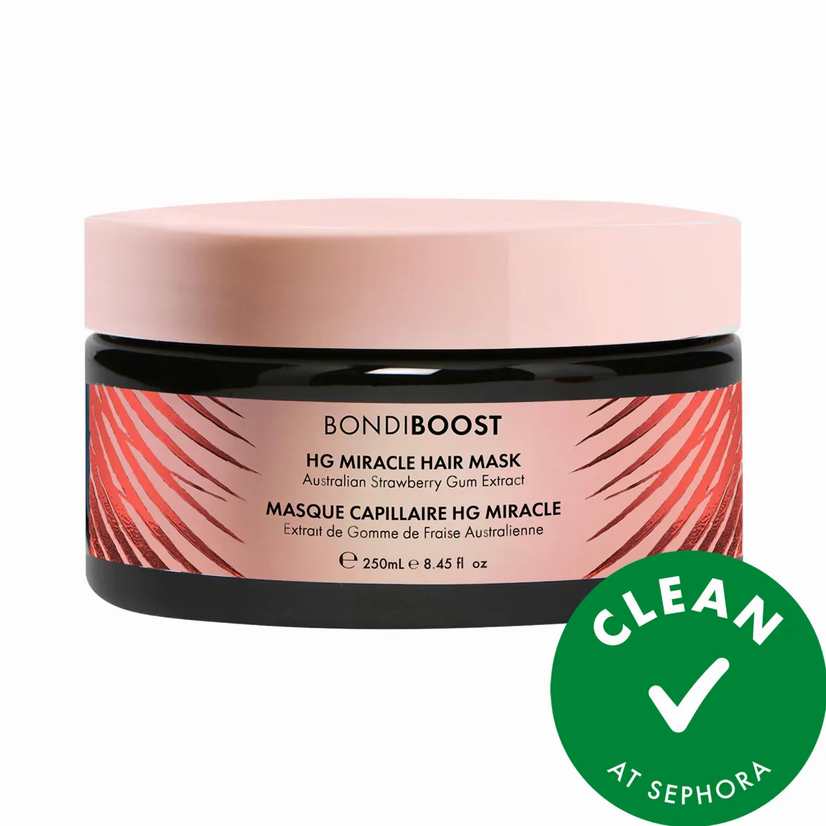 HG Strawberry Gum Miracle Hair Mask for Hydration & Shine 8.45 oz/250 mL by BondiBoost