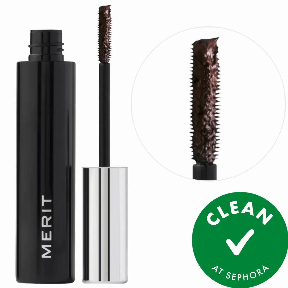 Clean Volume Volumizing Tubing Mascara Brown 0.24 oz/7 mL by MERIT