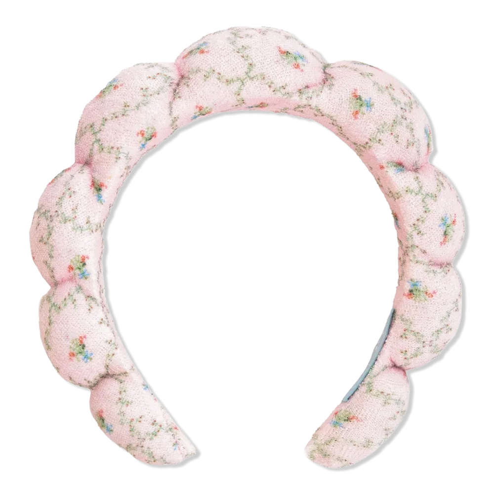 Wet Brush x Hill House Pink Trellis Puffy Scalloped Headband by Wet Brush