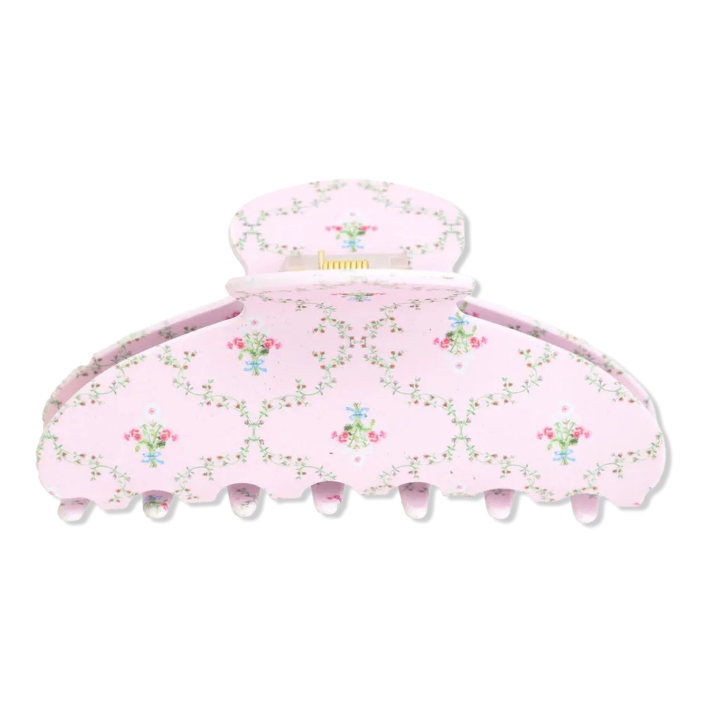 Wet Brush x Hill House Matte Pink Trellis Large Claw Clip by Wet Brush