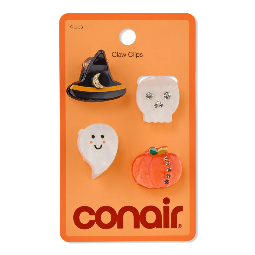 Halloween Acrylic Mini Claw Clips 4 Pack by Conair Accessories