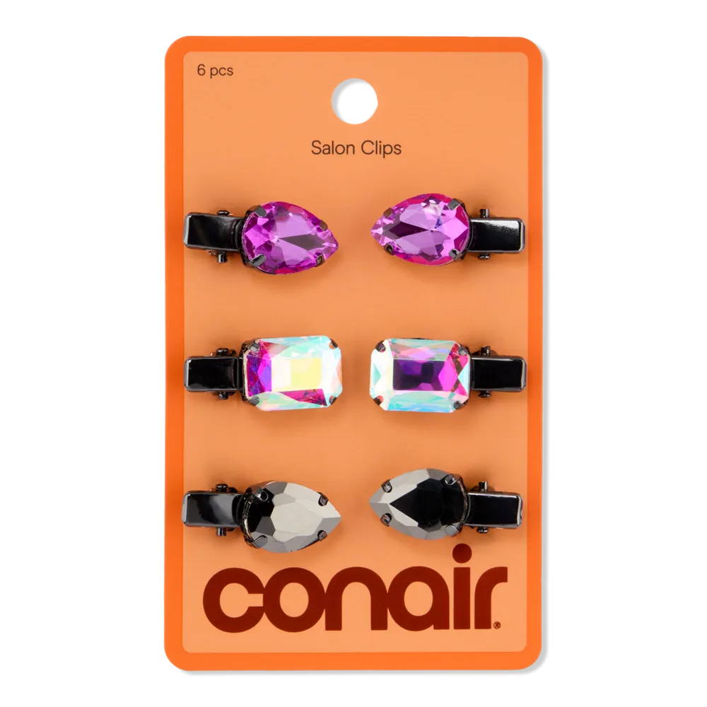 Halloween Large Stone Salon Clips 6 Pack by Conair Accessories