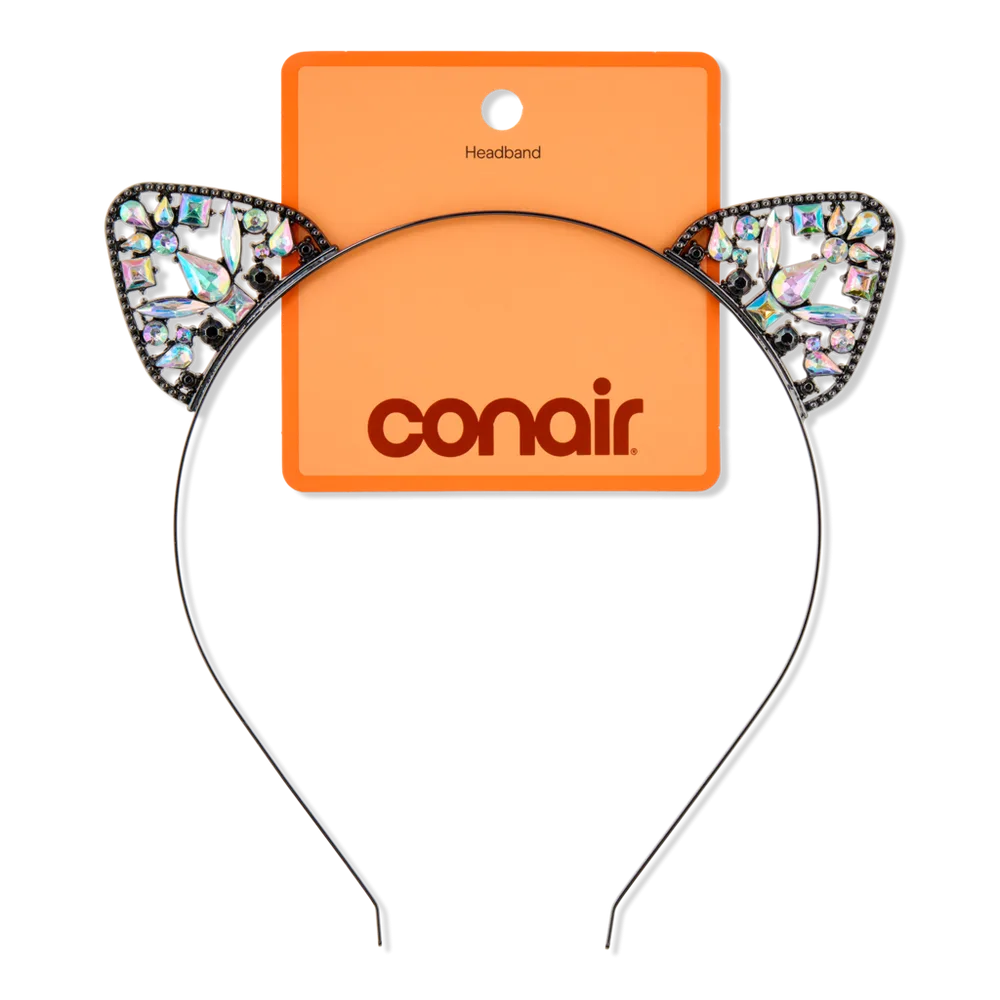 Halloween Iridescent Cat Ear Metal Headband by Conair Accessories