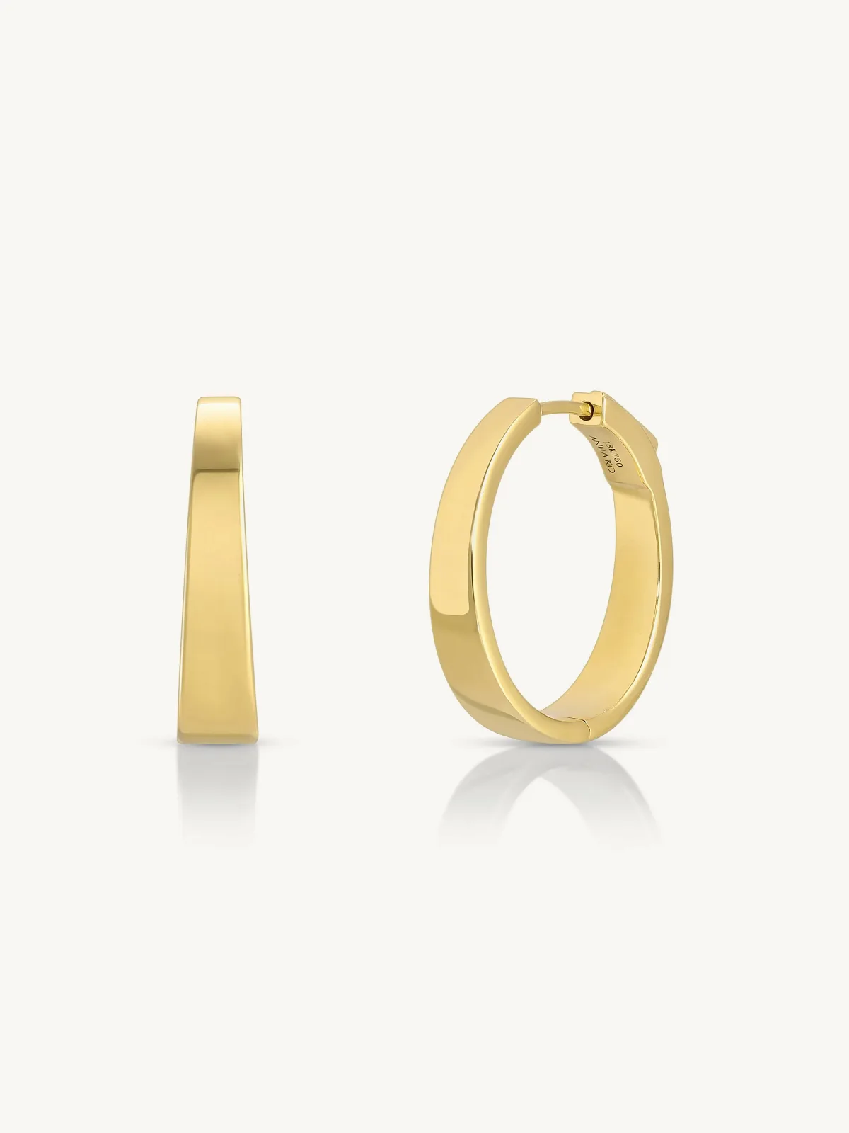 Classic Meryl Hoops 18k Yellow Gold / White Diamond by Anita Ko