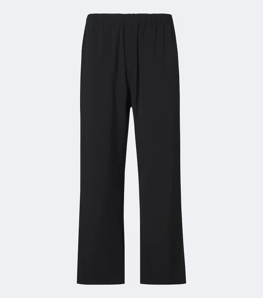 Pascale Wool Twill Wide-Leg Pants by The Row