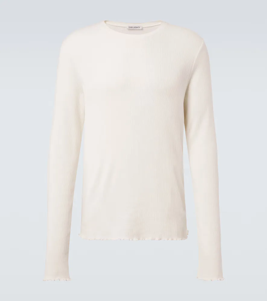 Elongated Ribbed-Knit Cotton-Blend Top by Our Legacy