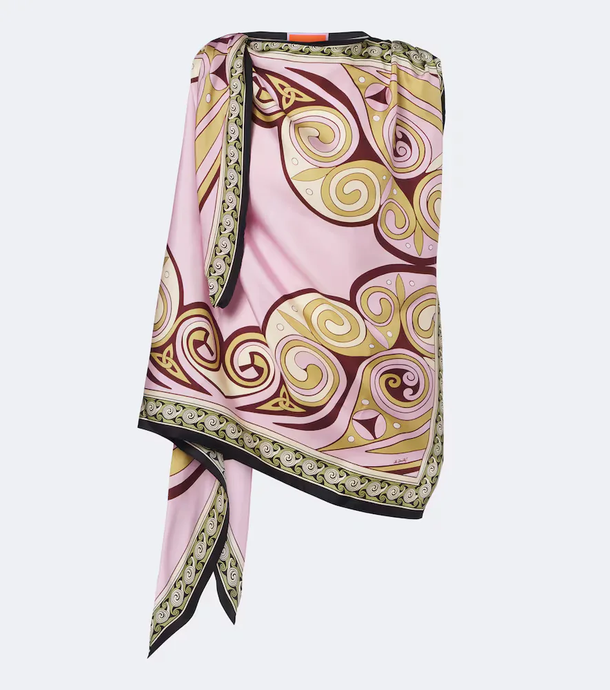 Kells Printed Silk Twill Top by La DoubleJ