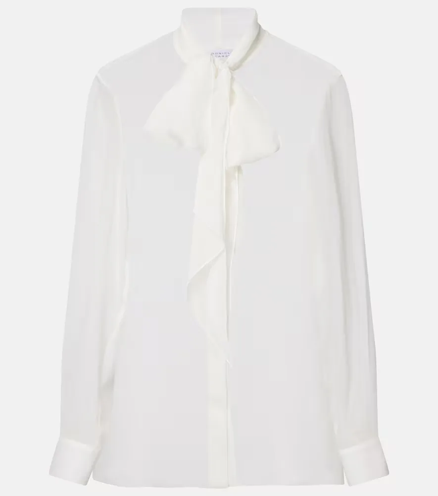 Shildon Tie-Neck Silk Blouse by Gabriela Hearst
