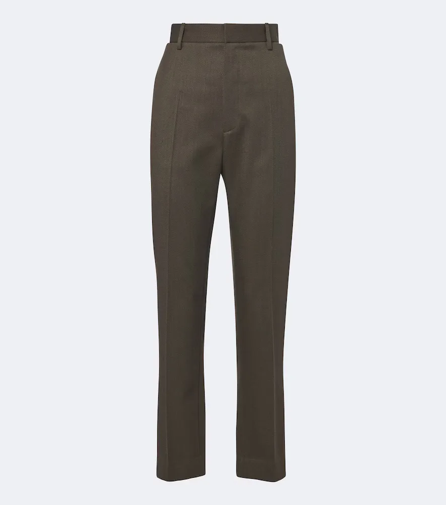 Virgin Wool Twill Straight Pants by Victoria Beckham