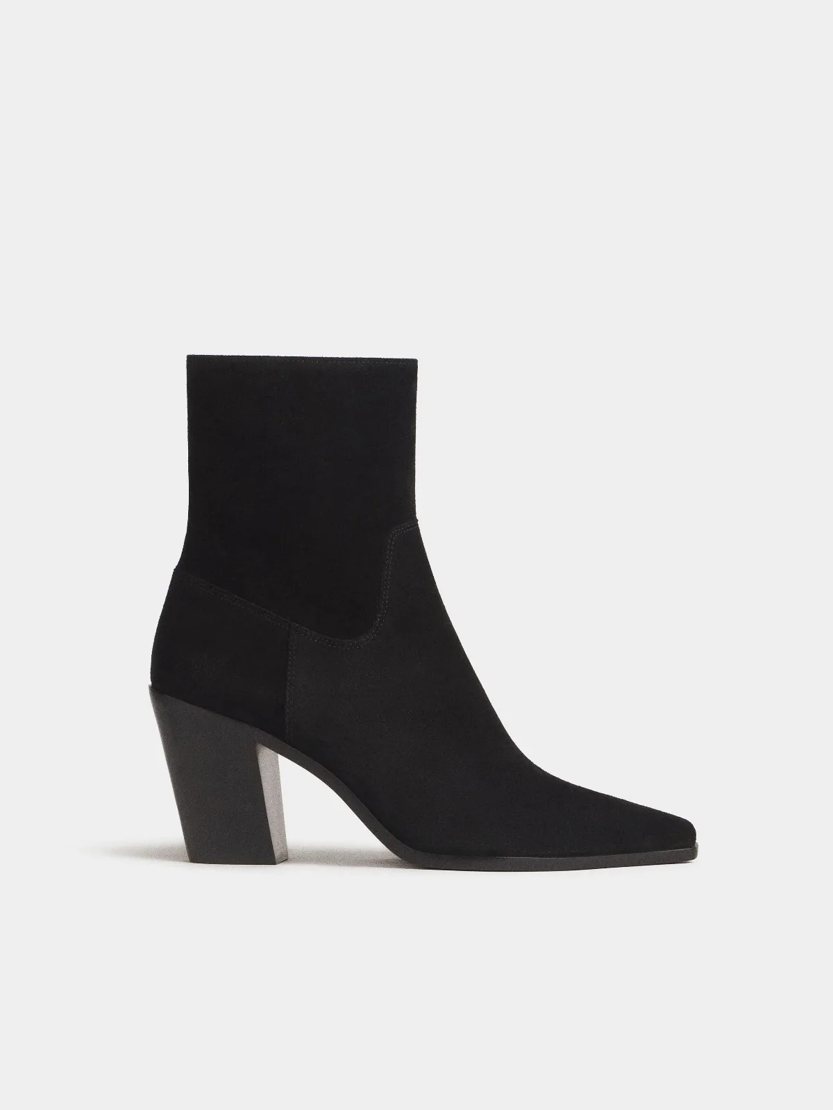Dominique High Ankle Boot Black Suede