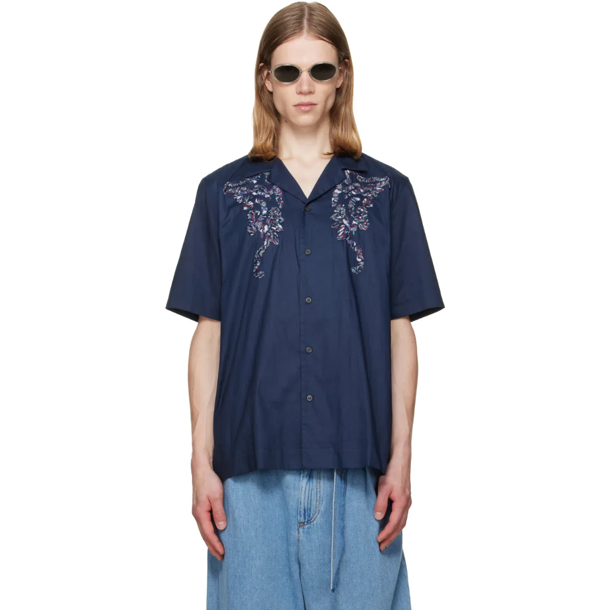 Cotton Appliqué Shirt by Dries Van Noten