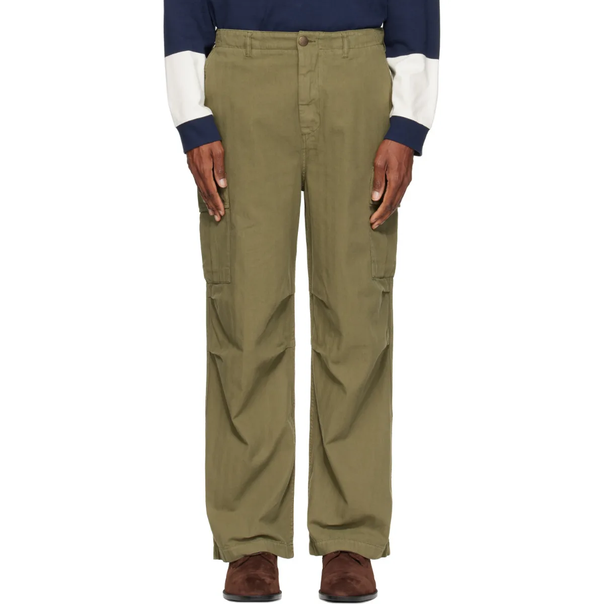 Herringbone Cargo Pants by Palmes