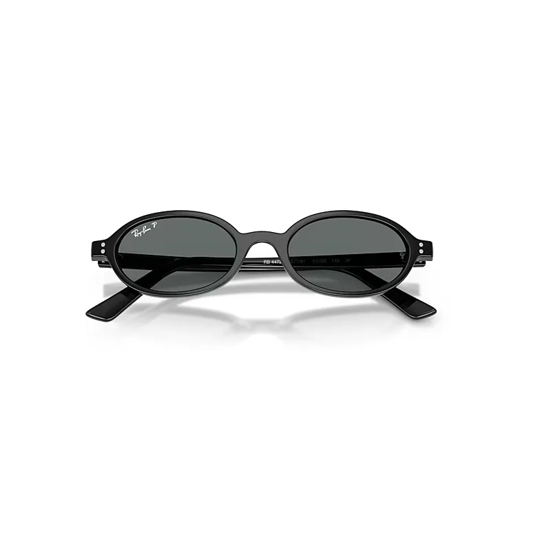 Khal Bio-Based Sunglasses Black Frame Grey Lenses Polarized by Ray-Ban