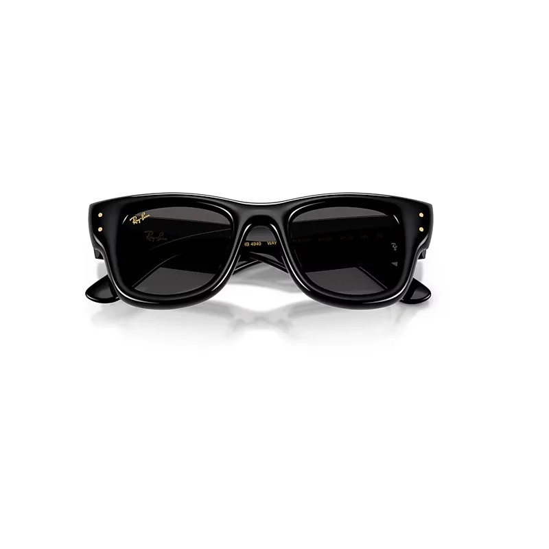 Wayfarer Puffer Sunglasses Black Frame Black Lenses