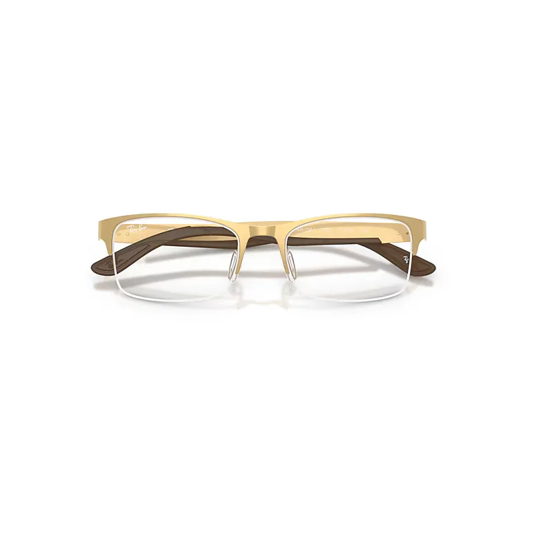 Rb7551 Optics Eyeglasses Arista Gold Frame Clear Lenses Polarized