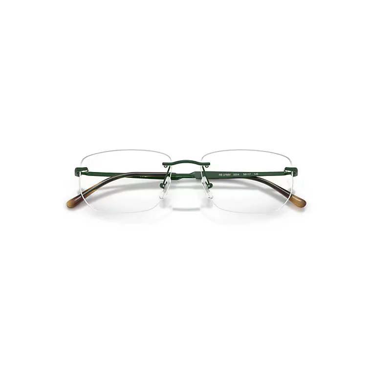 Rb3768v Optics Eyeglasses Green Frame Clear Lenses Polarized by Ray-Ban