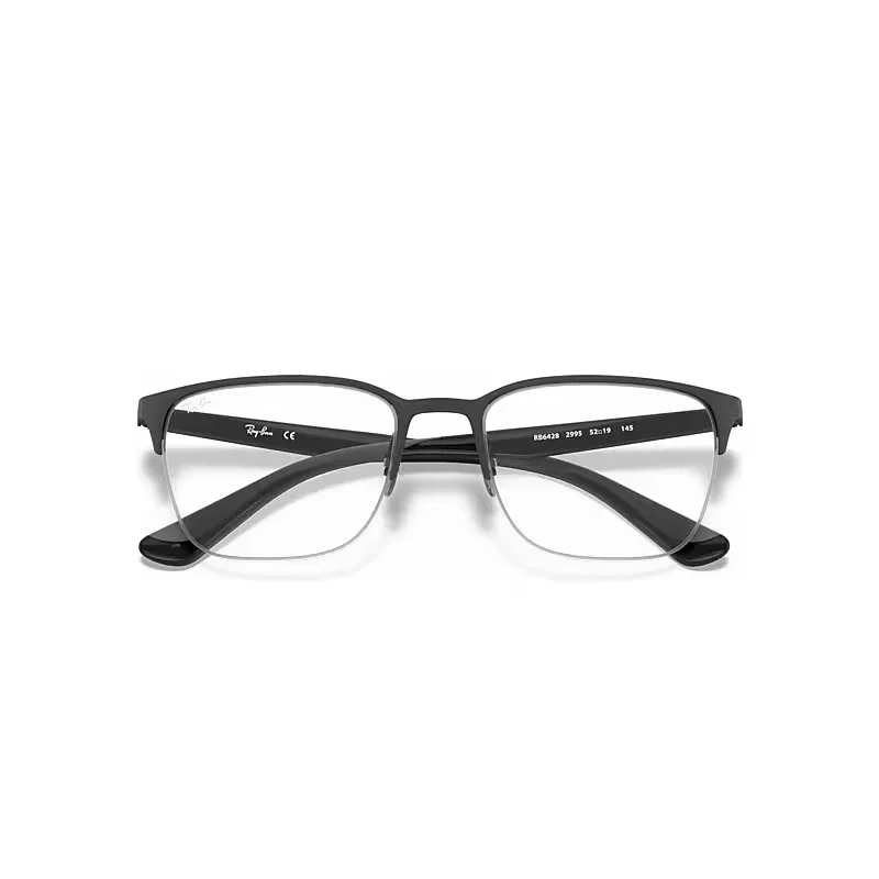 Rb6428 Optics Eyeglasses Black Frame Clear Lenses Polarized by Ray-Ban