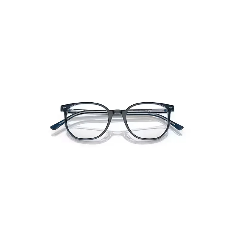 Elliot Optics Eyeglasses Blue on Transparent Blue Frame Clear Lenses Polarized by Ray-Ban