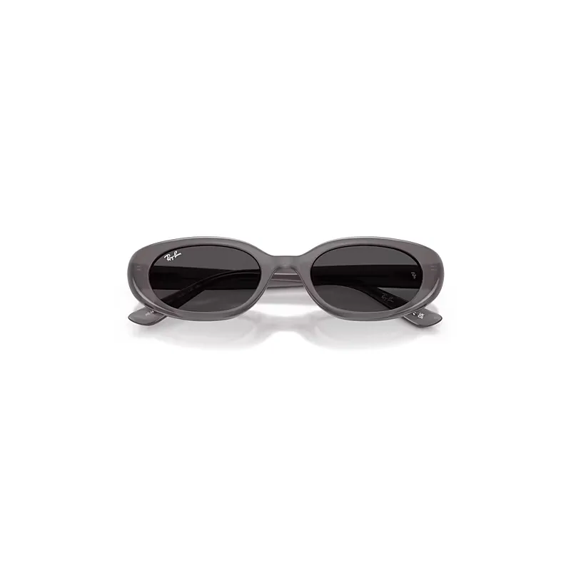 Rb4441d Bio-Based Sunglasses Transparent Dark Grey Frame Grey Lenses by Ray-Ban