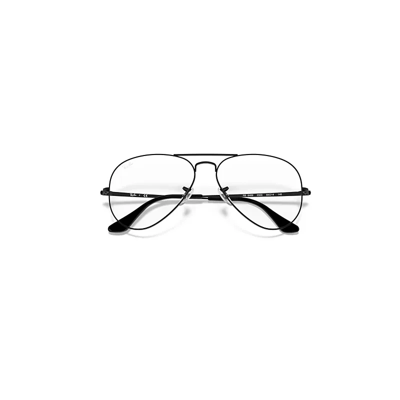 Aviator Optics Eyeglasses Black Frame Clear Lenses by Ray-Ban