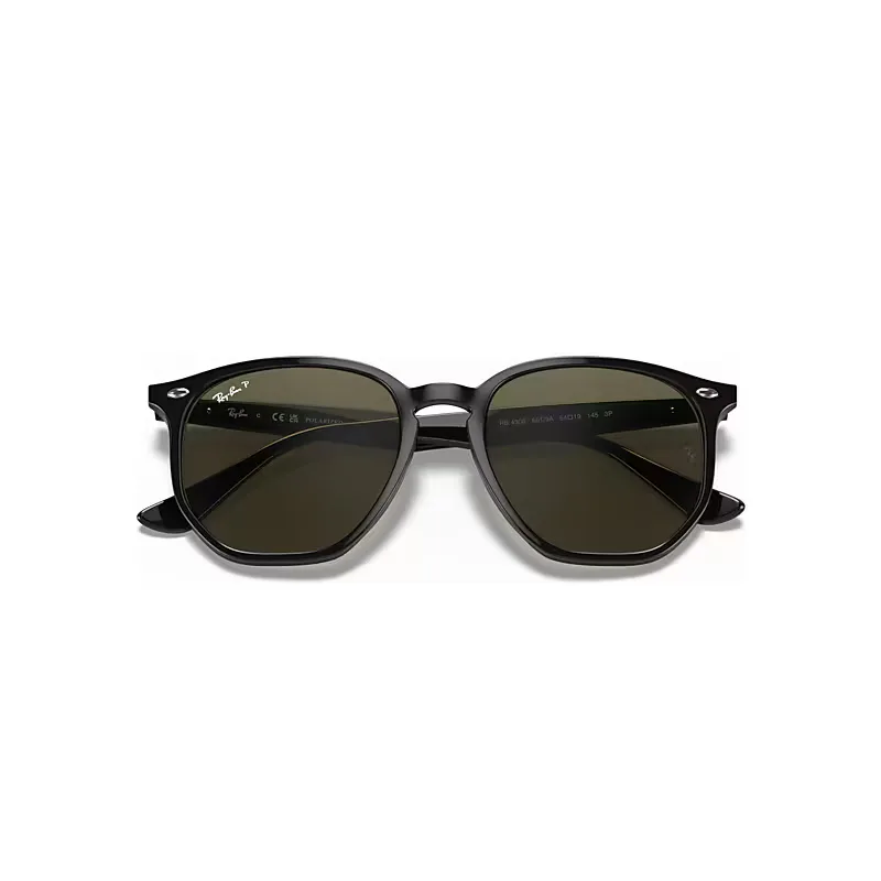 Rb4306 Sunglasses Black Frame Green Lenses Polarized