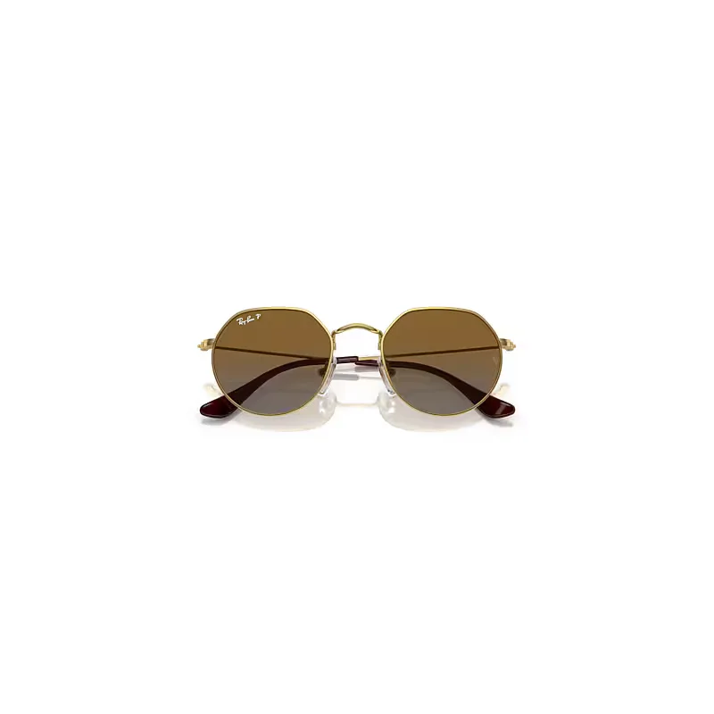 Jack Sunglasses Arista Gold Frame Brown Lenses Polarized by Ray-Ban