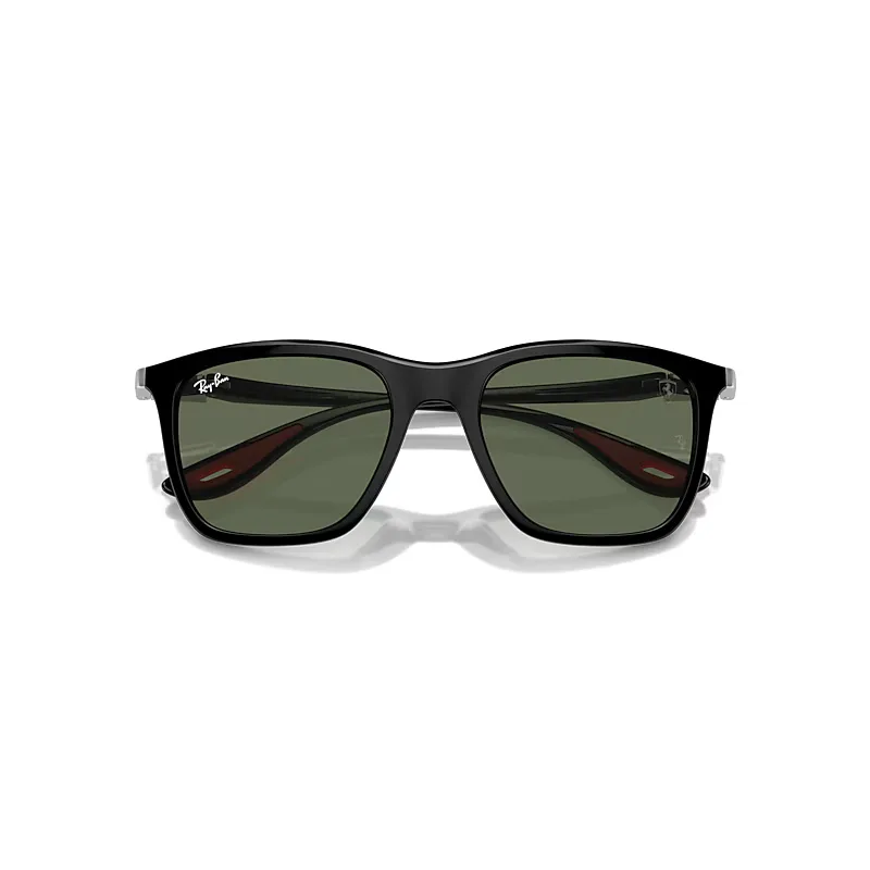 Rb4433m Scuderia Ferrari Collection Sunglasses Black Frame Green Lenses by Ray-Ban