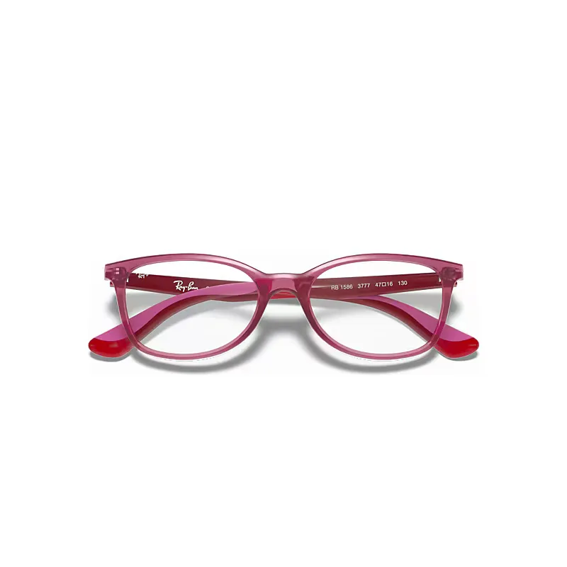 Rb1586 Optics Eyeglasses Fuxia Frame Clear Lenses Polarized by Ray-Ban