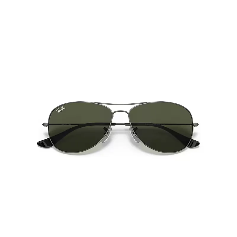 Cockpit Sunglasses Gunmetal Frame Green Lenses by Ray-Ban