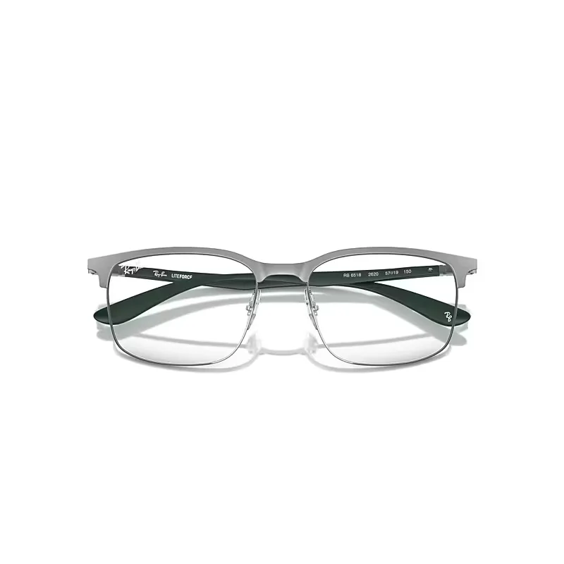 Rb6518 Optics Eyeglasses Sand Green Frame Clear Lenses Polarized by Ray-Ban