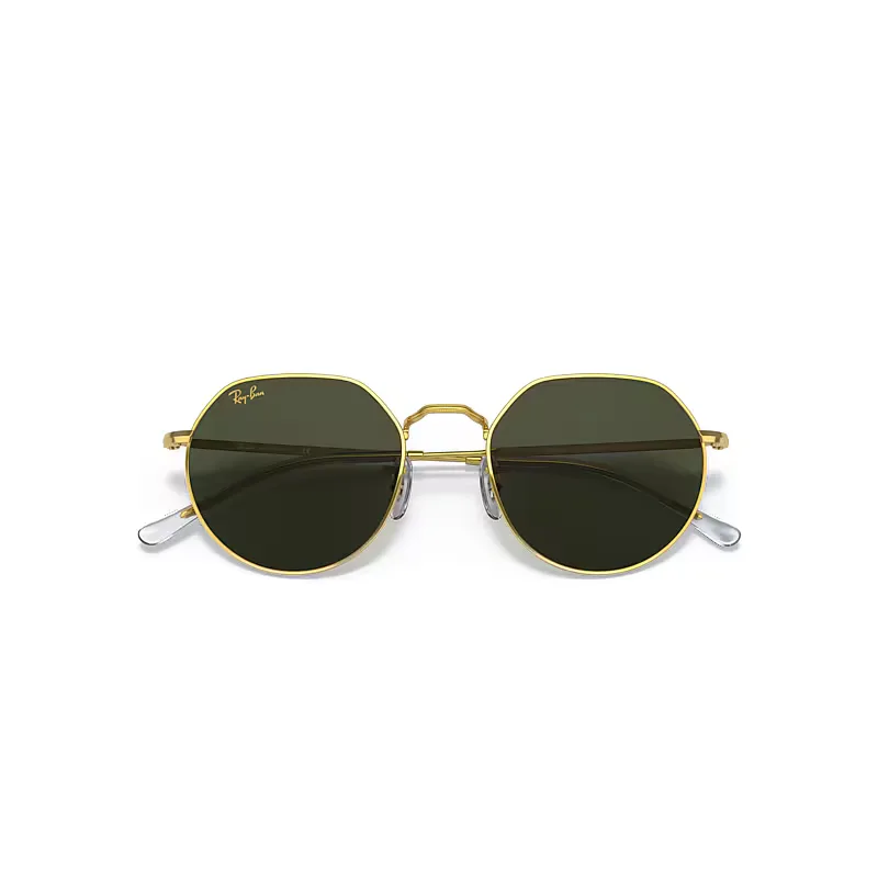 Jack Sunglasses Gold Frame Green Lenses by Ray-Ban