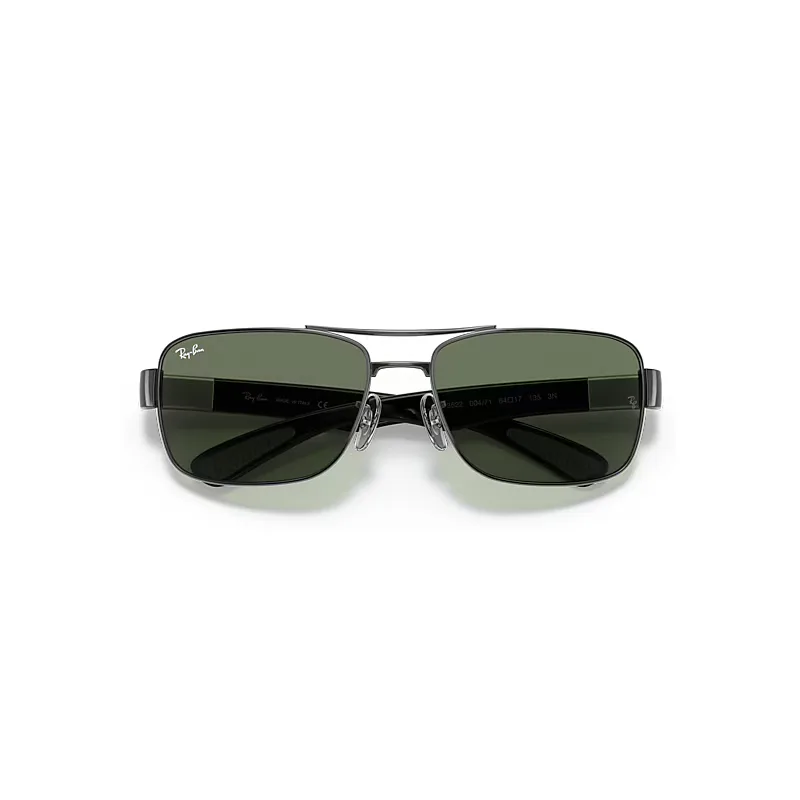 Rb3522 Sunglasses Gunmetal Frame Green Lenses by Ray-Ban