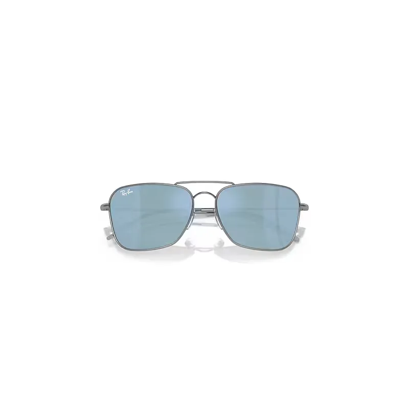 Caravan Reverse Sunglasses Gunmetal Frame Blue Lenses by Ray-Ban