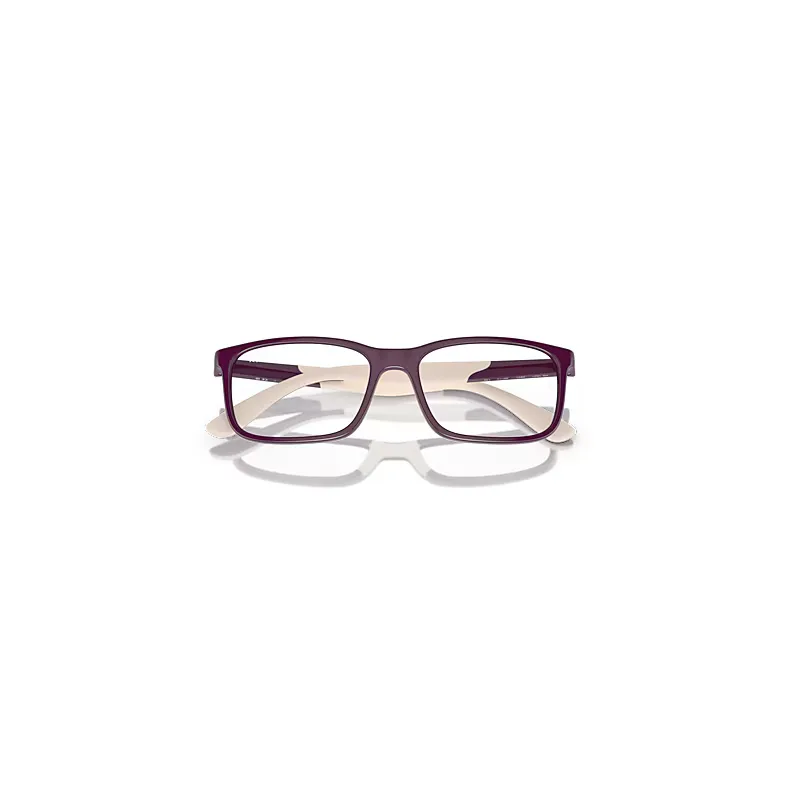 Rb1621 Optics Bio-Based Eyeglasses Purple on Light Brown Frame Clear Lenses Polarized by Ray-Ban