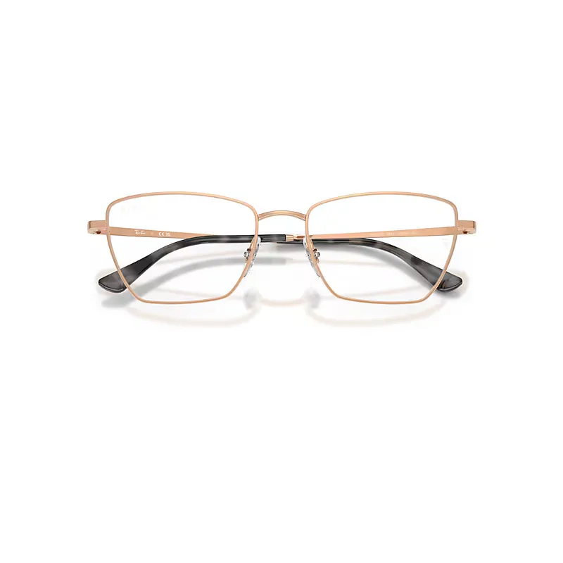 Drea Optics Bio-Based Eyeglasses Rosegold Frame Clear Lenses Polarized by Ray-Ban