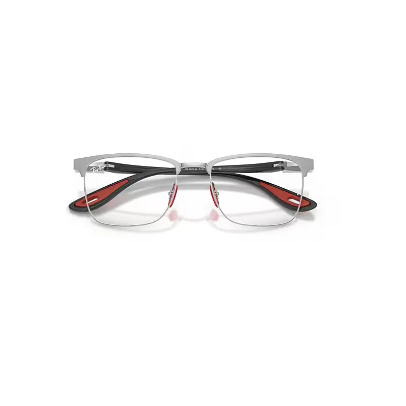 Rb6621m Optics Scuderia Ferrari Collection Eyeglasses Grey Frame Clear Lenses Polarized