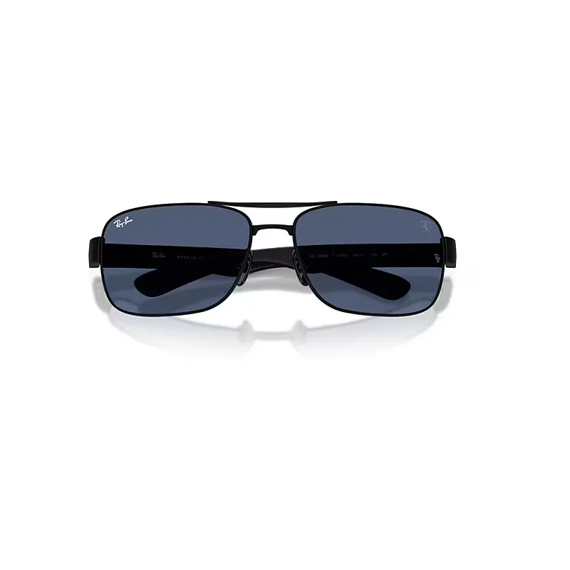 Rb3763m Scuderia Ferrari Collection Sunglasses Matte Black Frame Blue Lenses by Ray-Ban