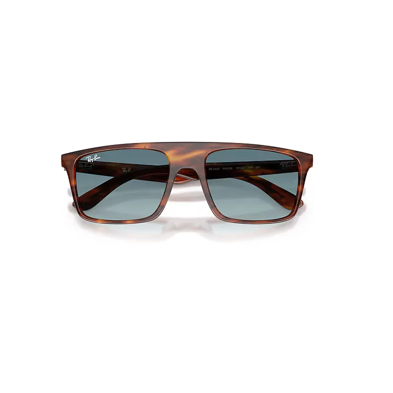 Rb2222 Sunglasses Striped Green Frame Brown Lenses