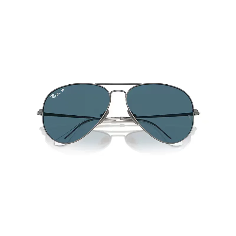 Aviator Titanium Polarized+ Lenses Sunglasses Polarized by Ray-Ban