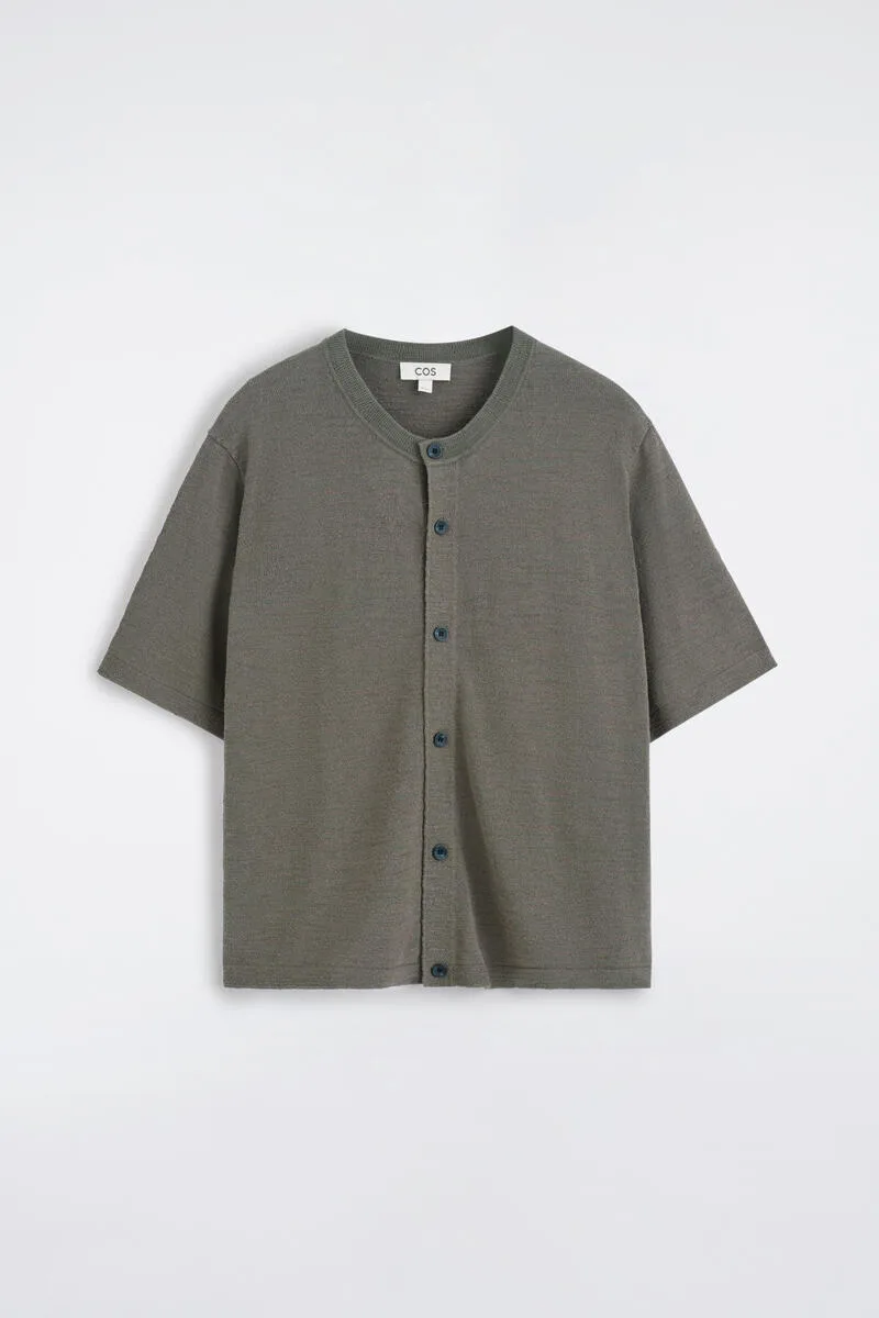 Bouclé-Knit Short-Sleeved Cardigan by COS