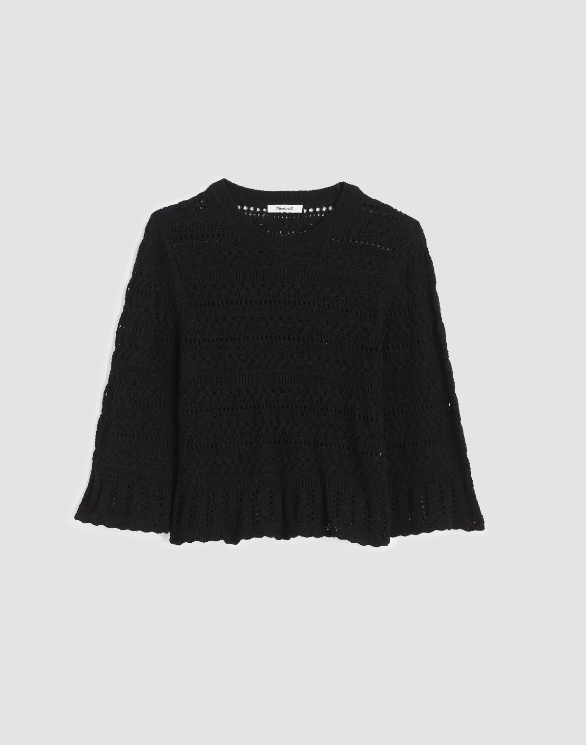 Scalloped-Trim Sweater Tee by MW