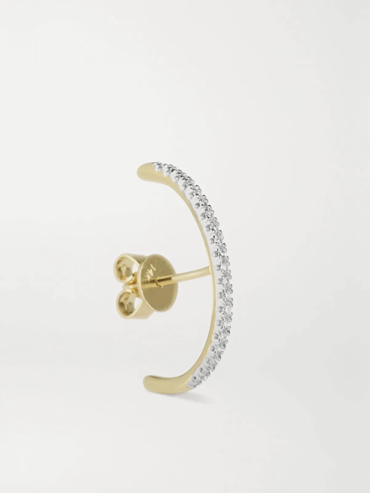 Suspender 10-Karat Gold Diamond Earring by STONE AND STRAND