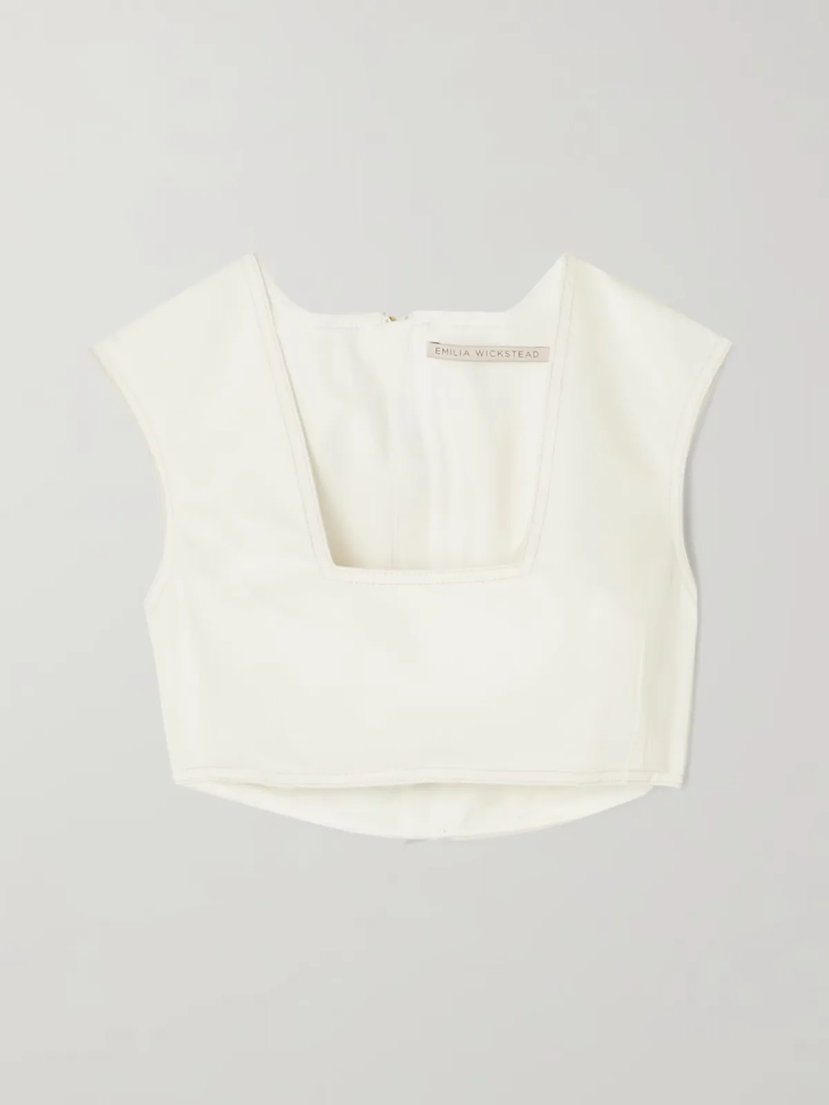 Saffa Cropped Denim Top by Emilia Wickstead