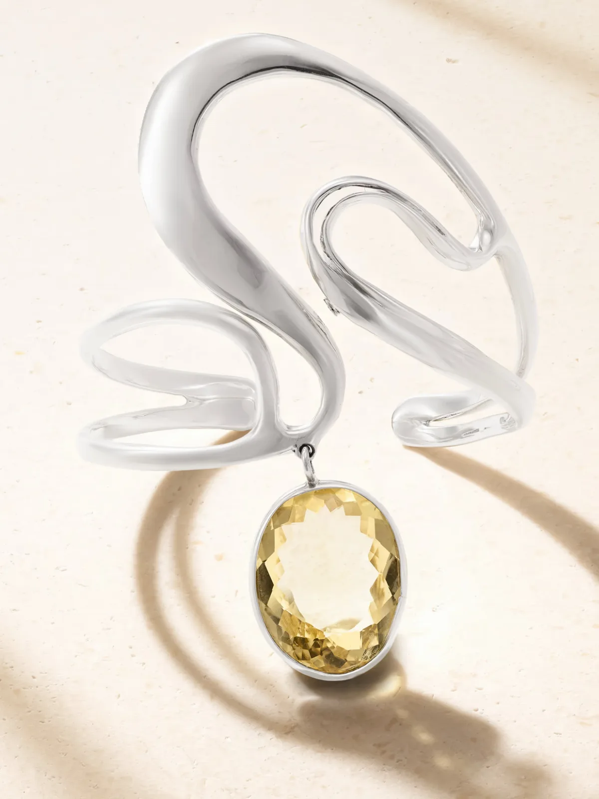 Lula Sterling Silver and Citrine Cuff by Juju Vera