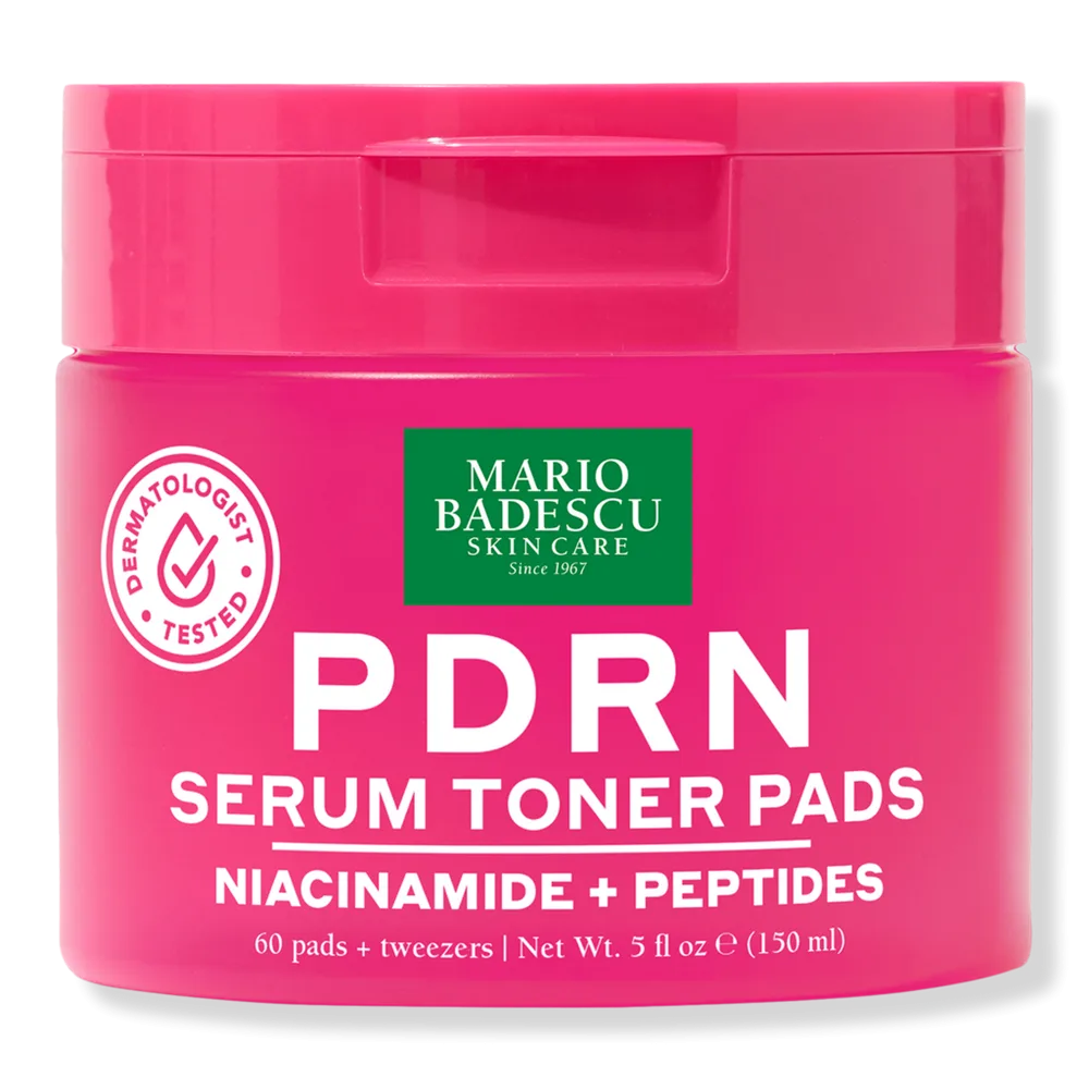 PDRN Serum Toner Pads with Niacinamide + Peptides by Mario Badescu