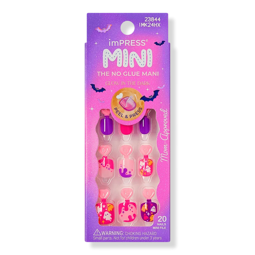 Impress Mini Short Squoval Press on Nails, Spookz by Kiss